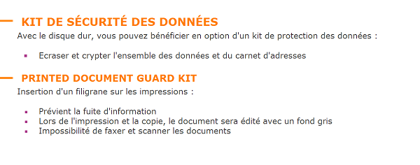 Triumph Adler Kit de securite de donnees - Printed Document Guard Kit